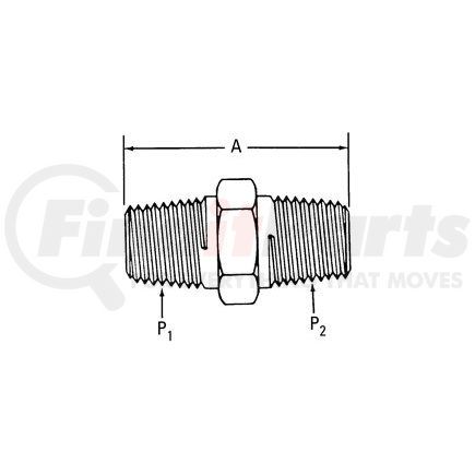 Weatherhead 2083-12-12S Adapter - NPT M/M Nipple