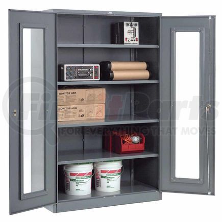 Global Industrial 237621GY Global Industrial&#8482; Clear View Storage Cabinet Assembled 48x24x78 - Gray