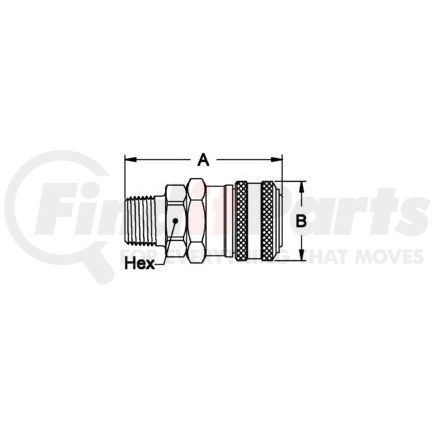 Weatherhead 3R20 Hansen and Gromelle Quick Disconnect Coupling - One Way Socket