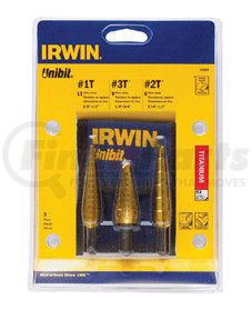 Irwin 15502 3 Pc. Unibit Step Drill TiN Set