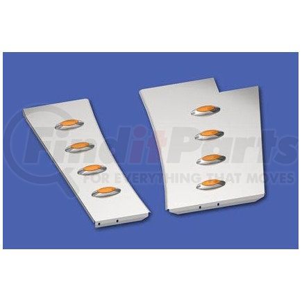 Panelite 10682558 HOOD EXTENSION PANEL PAIR PB 389 LH '14-'17 STANDARD REPL W/M5 AMBER LED (4)