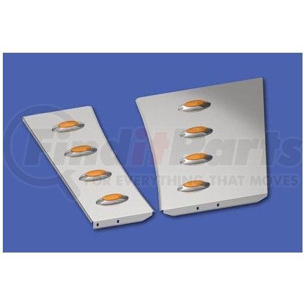 Panelite 10682556 HOOD EXTENSION PANEL PAIR PB 389 LH '14-'17 WIDE REPLACEMENT W/M5 AMBER LED (4)