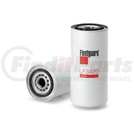 Fleetguard LF3420 Engine Oil Filter - 8.06 in. Height, 3.67 in. (Largest OD), Full-Flow Spin-On