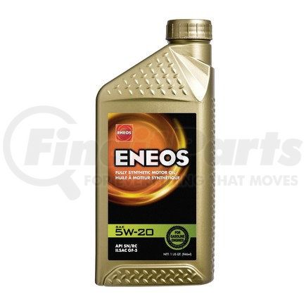 Eneos 3241 300 Fully Synthetic Motor Oil, 5W-20 API SN, ILSAC GF-6A, 1qt bottle.
