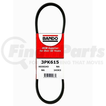 Bando 3PK615 USA OEM Quality Serpentine Belt