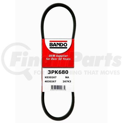 Bando 3PK680 USA OEM Quality Serpentine Belt