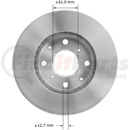 Bendix PRT1581 Disc Brake Rotor - Iron, 9.43 Inch, 0.825 Inch Thick, Vented, Smooth