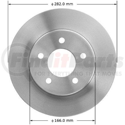 Bendix PRT5246 Disc Brake Rotor - Iron, 11.10 Inch Diameter, Vented, Smooth Finish