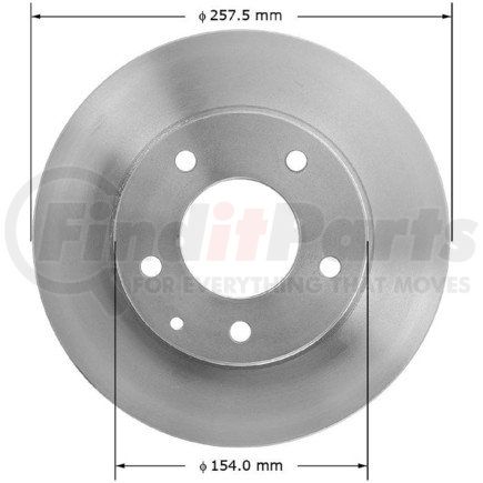 Bendix PRT1845 Disc Brake Rotor - Iron, 10.15 Inch Diameter, 0.945 Inch Thickness, Vented, Smooth