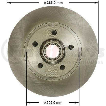 Bendix PRT6187 Disc Brake Rotor - Iron, 14.37 Inch Diameter, 0.787 Inch Thick, Vented, Smooth