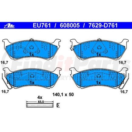 ATE Brake Products 608005 Disc Brake Pad