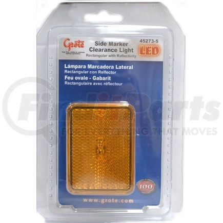 Grote 45273-5 Clearance Light - Rectangular, LED, Yellow