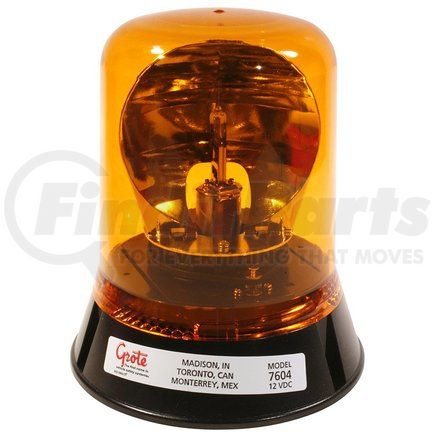 Grote 76043 Beacon Light - Amber, Rotating, Flush/Permanent Mount