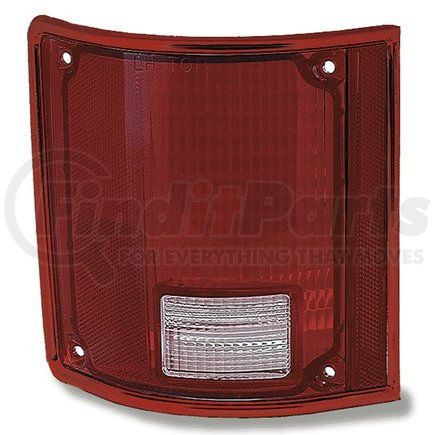Grote 85232-5 Brake / Tail Light Combination Lens - Rectangular, Red and Clear, Left, without Trim