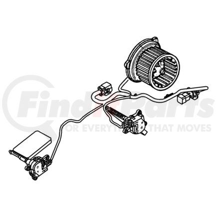 CHRYSLER 56045569AC - case, harness, wiring. left, rear. a/c and heater, a/c and heater vacuum, heater and a/c, heater and a/c unit. diagram 10