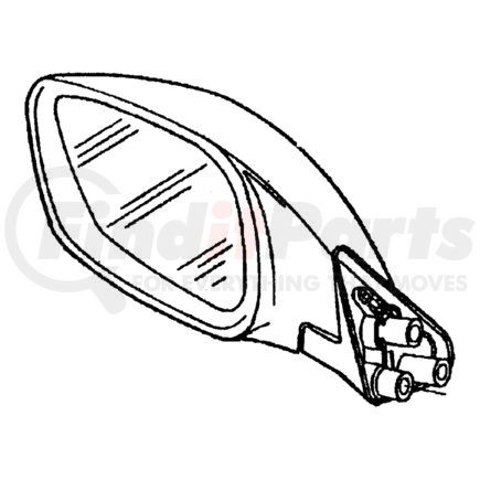 CHRYSLER 55156024AC MIRROR. Right. Outside Rearview. Diagram 1