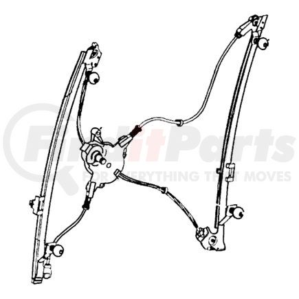 Chrysler 68037296AA Window Regulator - Passenger Side, fits 2000 Chrysler Grand Voyager