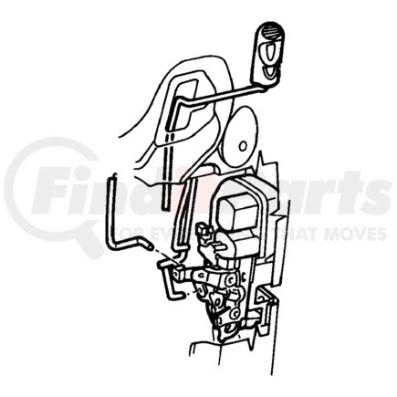 CHRYSLER 1BK62XDVAA - knob and link. right. door latch. diagram 5