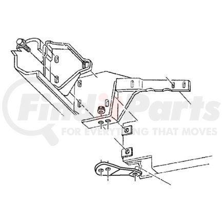 Chrysler 52001977AB Bumper Bracket - Front, Left, fits 2001 Jeep Cherokee