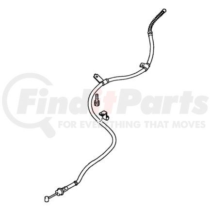 Chrysler MR205956 Parking Brake Cable - Rear, Passenger Side, fits 1995-2000 Chrysler Sebring