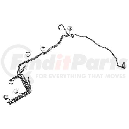 Chrysler MR432364 Fuel Hose - fits 2001-2005 Chrysler Sebring and Dodge Stratus