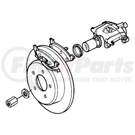 Chrysler V2014036AD Disc Brake Pad Kit - Rear, fits 2000, 1997-1998 Chrysler Town & Country