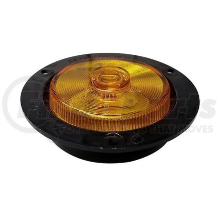PETERSON LIGHTING M193FCA - 193a/r series piranha® led 2.5" led clearance and side marker lights - amber with clear lens & flange mount | led marker/clearance, pc, round, clear lens, amp, w/flange, 2.5"