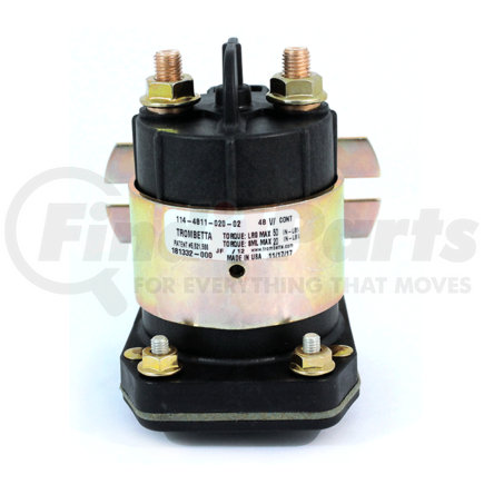 Trombetta 114-4811-020-02 Solenoid 48V, 4 Terminals, Continuous