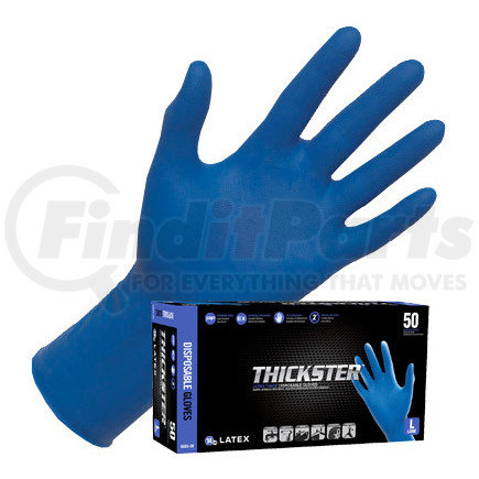 SAS SAFETY CORP 6604-20 - thickster gloves - xl, latex, blue, powder free