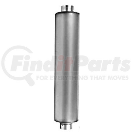 Grand Rock M-127 Exhaust Muffler - Aluminized, Type 1, 8.5" x 34.5 in, Round, 4" Inlet/Outlet