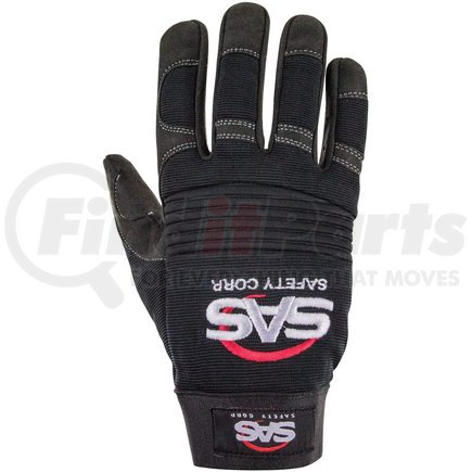 SAS Safety Corp 6713 MX Impact Mechanic's Safety Gloves, Black, Large
