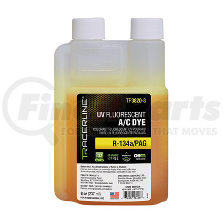 Tracer Products TP3820-8 8 oz (237 ml) bottle R-134a/PAG A/C dye