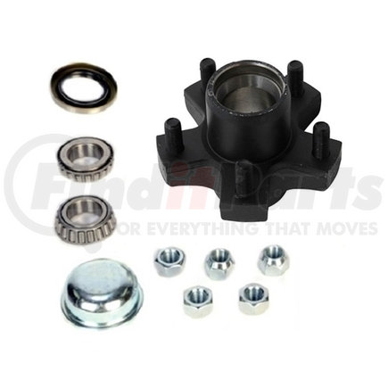 Redneck Trailer 34822545UC1 Hub - Dexter 5 On 4.5" Standard Hub Kit 1" Spindle For 2K Axles