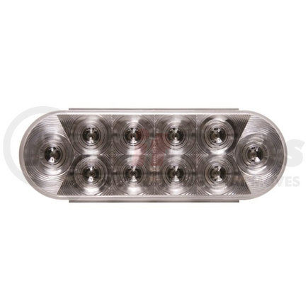 Redneck Trailer BUL-72CB Lighting Accessory Parts - Optronics 6" Oval Clear LED 10 Diode Utility Light