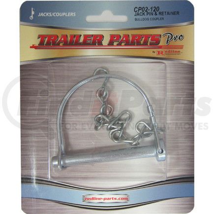 Trailer Parts Pro CP02-120 Redline Pin & Retainer for Bulldog Couplers