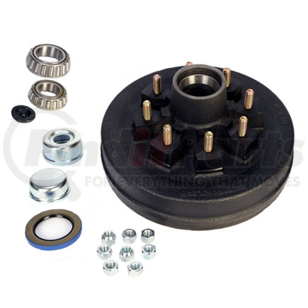 Trailer Parts Pro HD42866BX Redline 8 on 6.5in Hub & Drum Kit For 5.2K-7K Axles