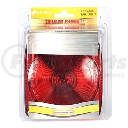 Trailer Parts Pro LT03-105 Redline LH Stop/Turn/Tail Light w/Illuminator Under 80in