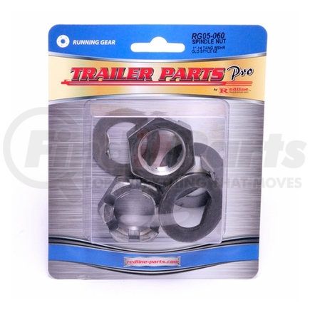 TRAILER PARTS PRO RG05-060 Redline Spindle Nuts w/Tang Washers & D-Washers