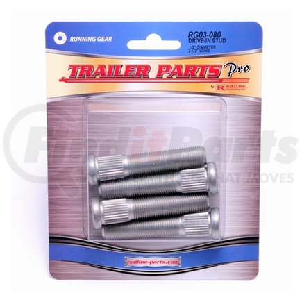 TRAILER PARTS PRO RG03-080 Redline 1/2 x 2 1/2 Drive-in Studs