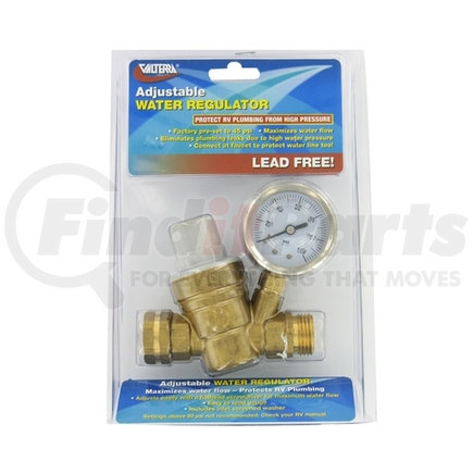 Adjustable Water Regulator, Brass, Lead-Free, Carded 