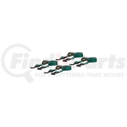 CURT MANUFACTURING, LLC. 83016 - 16' dark green cargo straps with s-hooks (300 lbs, 4-pack) | 16' dark green cargo straps with s-hooks (300 lbs, 4-pack) | ratchet tie down strap