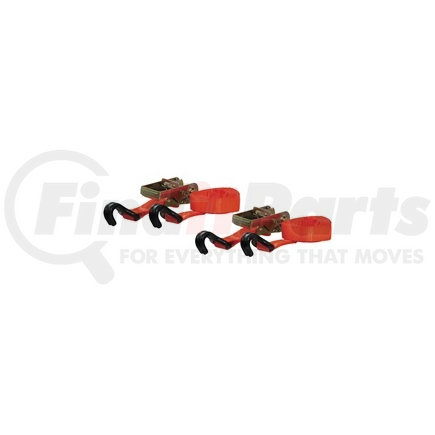 CURT MANUFACTURING, LLC. 83026 - 16' orange cargo straps with j-hooks (1,100 lbs, 2-pack) | 16' orange cargo straps with j-hooks (1,100 lbs, 2-pack) | ratchet tie down strap