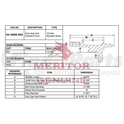 Meritor 0416009002 AY-HUB