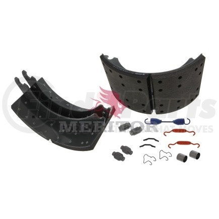 Meritor XKW3124718QP Remanufactured Drum Brake Shoe Kit - Lined, with Hardware
