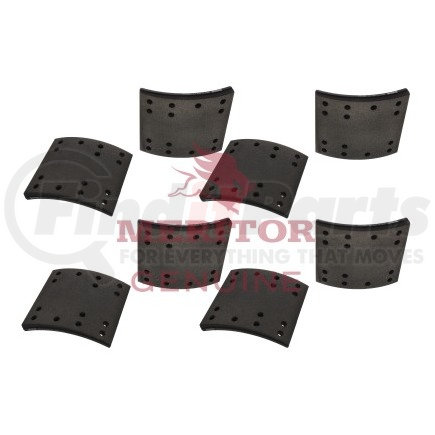 Meritor MA3124708D Drum Brake Shoe Lining - 16.50" Brake Dia., 7.00" Width, MA312 Lining, Premium Friction