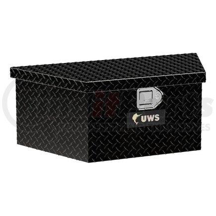 UWS TBV-34-LP-BLK Gloss Black Aluminum 34" Trailer Tongue Box with Low Profile (LTL Shipping Only)