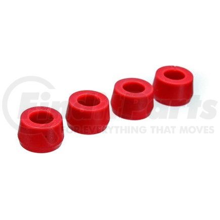 Energy Suspension 98113R Universal Shock Eyes; Red; Front And Rear; Half Bushings For Hourglass Style; ID 5/8 in.; L-11/16 in.; w/4 Bushings; Performance Polyurethane;