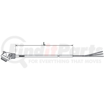 WABCO 4497530250 Air Brake Cable - Electronic Braking System Connecting Cable