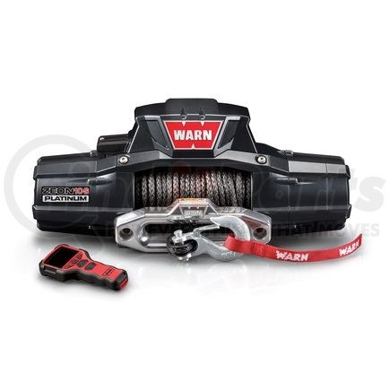 WARN 92815 12 Volt Two 16 amp Accessory Ports 10000 LB Cap 100 Ft Spydura Synthetic Rope