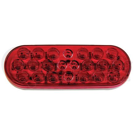 Peterson Lighting 820R-22 820-22/823-22 Series Piranha&reg; LED 6" Oval Stop/Turn/Tail and Amber Park/Turn Light - Red Grommet Mount